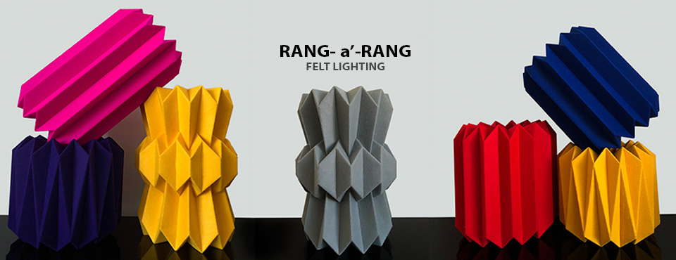 Rang-a-Rang felt lighting by Mojiana