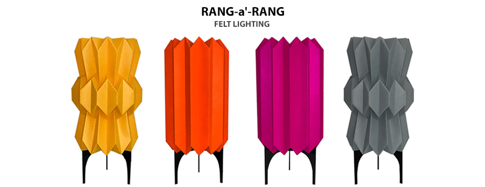 Rang-a-Rang felt lighting by Mojiana